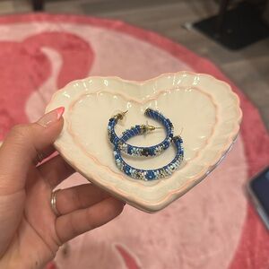 BLUE Beaded earrings